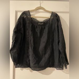 Ulla Johnson black blouse size 4